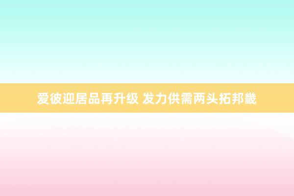 爱彼迎居品再升级 发力供需两头拓邦畿