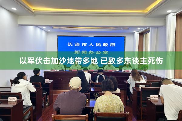以军伏击加沙地带多地 已致多东谈主死伤