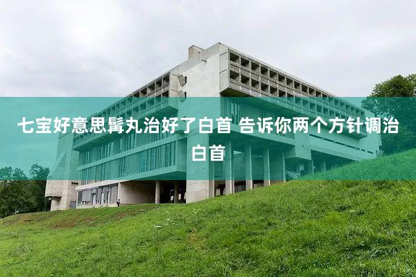 七宝好意思髯丸治好了白首 告诉你两个方针调治白首